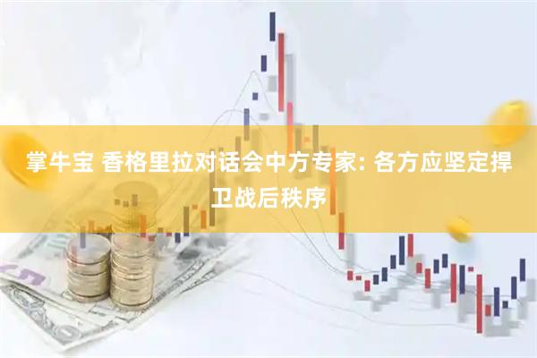 掌牛宝 香格里拉对话会中方专家: 各方应坚定捍卫战后秩序